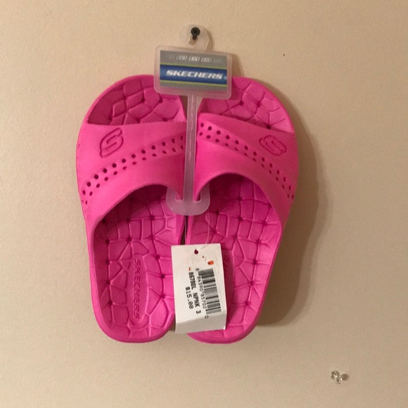 Skechers Other - Sketchers hot pink slide on sandals girls size 3